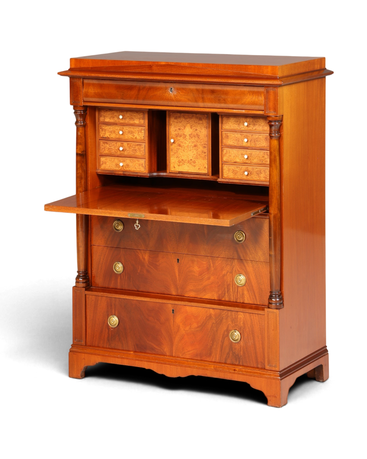 Wunderschöner Original Biedermeier Sekretär um 1860 Englisch Kommode Antik Bürokommode