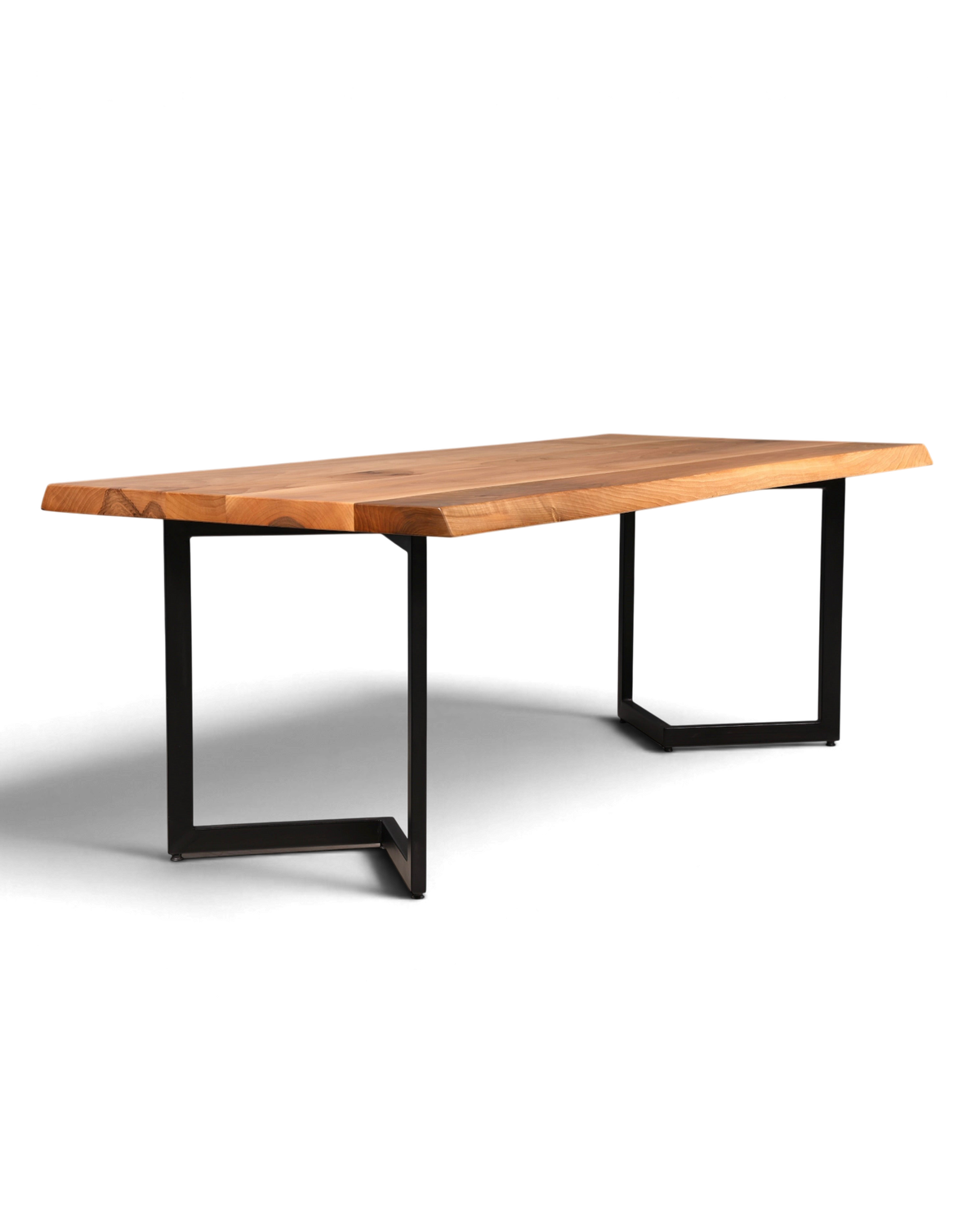 Wunderschöner Nussbaum Tisch 220cm-95cm Esszimmer Tisch Baumkanten Platte massiv Holz Küchentisch