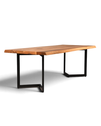 Wunderschöner Nussbaum Tisch 220cm-95cm Esszimmer Tisch Baumkanten Platte massiv Holz Küchentisch