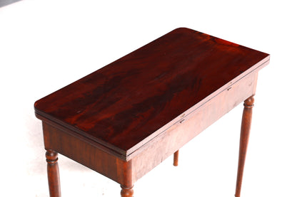 Table Louis-Philippe de rêve, console pliante, bureau anglais, antiquité en bois véritable, table de jeu, table de cuisine, table à manger