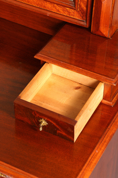 Edle Louis Philippe Kommode mit Spiegelaufsatz Gründerzeit Frisierkommode Holz Schrank Antik Flurschrank um 1880