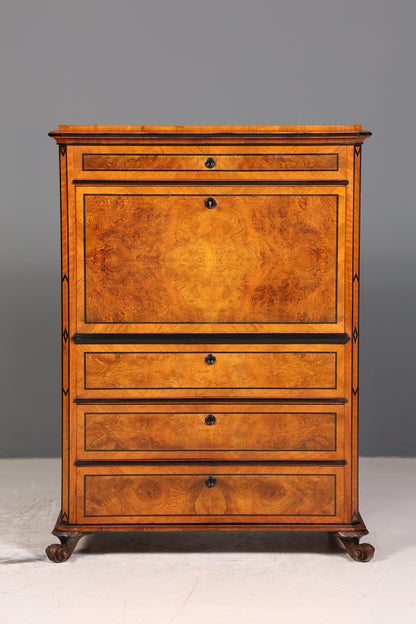 Wunderschöner Biedermeier Sekretär Louis Philippe Büro Vertiko Kommode Antik Schreibtisch