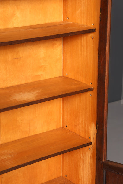 G045 Finish Traumhafte Jugendstil Vitrine Antike Holz Bücherschrank Eiche Antik Schrank Geschirrschrank