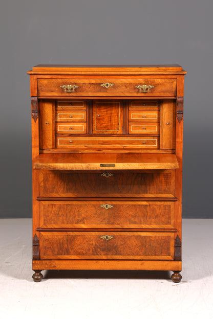 Wunderschöner Gründerzeit Sekretär Kommode Jugendstil Schubladenkommode Antik Vertiko Massiv Holz um 1890