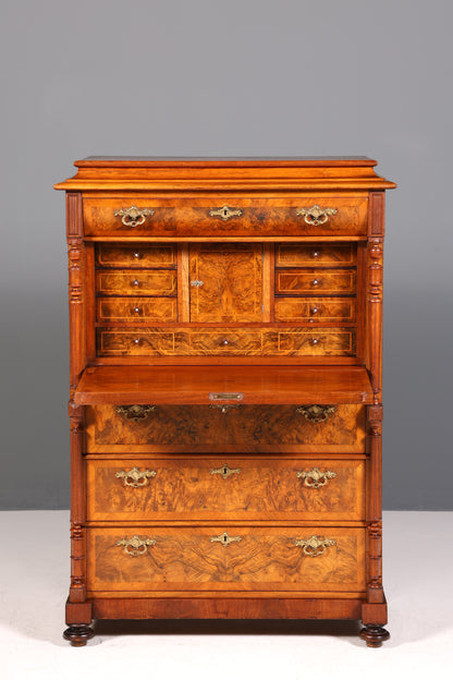 Beau secrétaire Gründerzeit, buffet haut vertiko, commode Louis Philippe, vers 1880