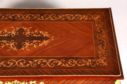 BILDER TAUSCHEN  Traumhafter Barock Stil Couchtisch Intarsien Antik Messing Wohnzimmer Tisch Ablage