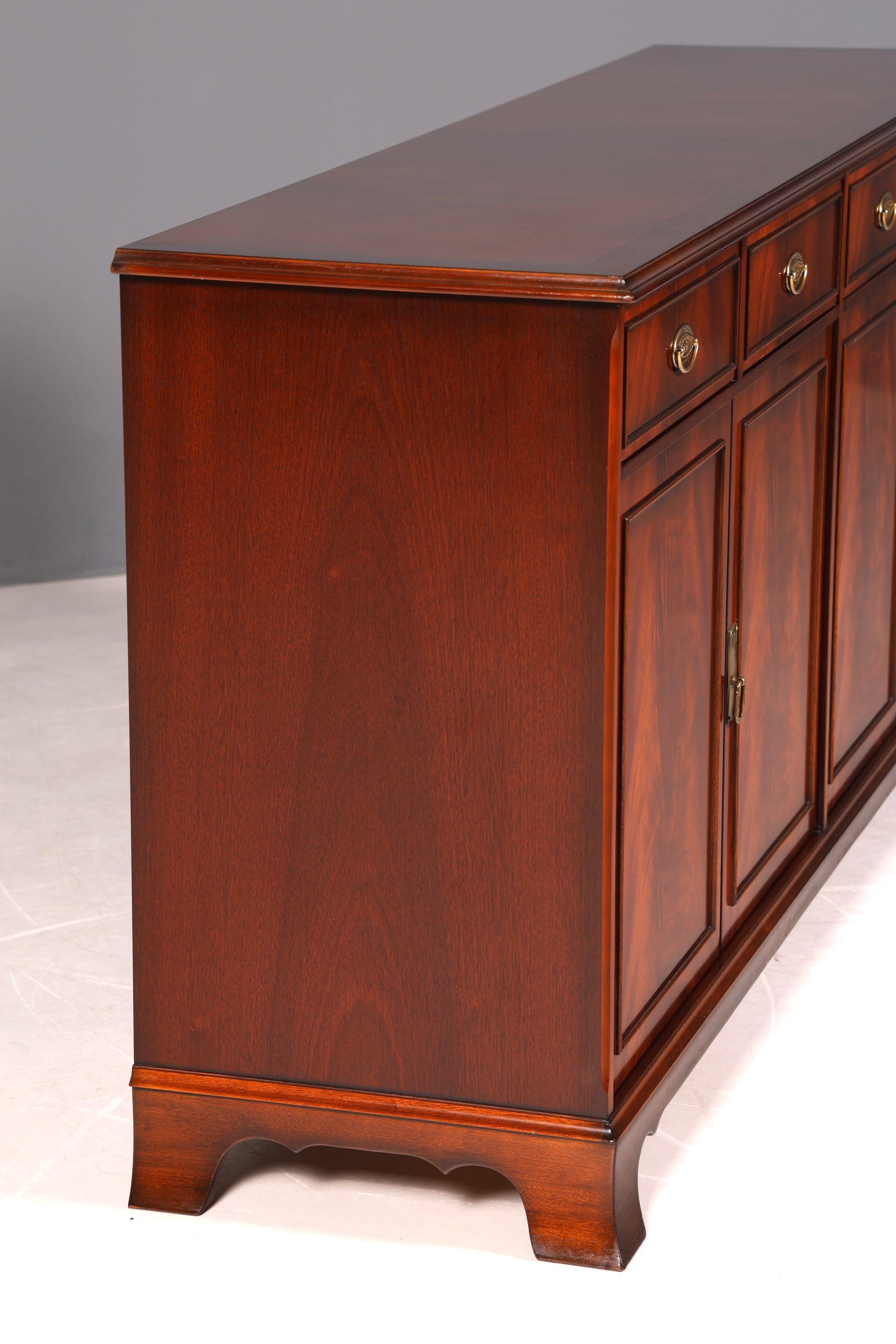 G096 Finish cm HELDENSE Wunderschönes Englisches Sideboard Mahagoni Schrank Antik 60s Buffetschrank Kommode