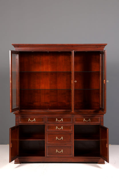 Magnifique vitrine originale Selva Villa Borghese, style antique, en bois massif, buffet, armoire de bibliothèque