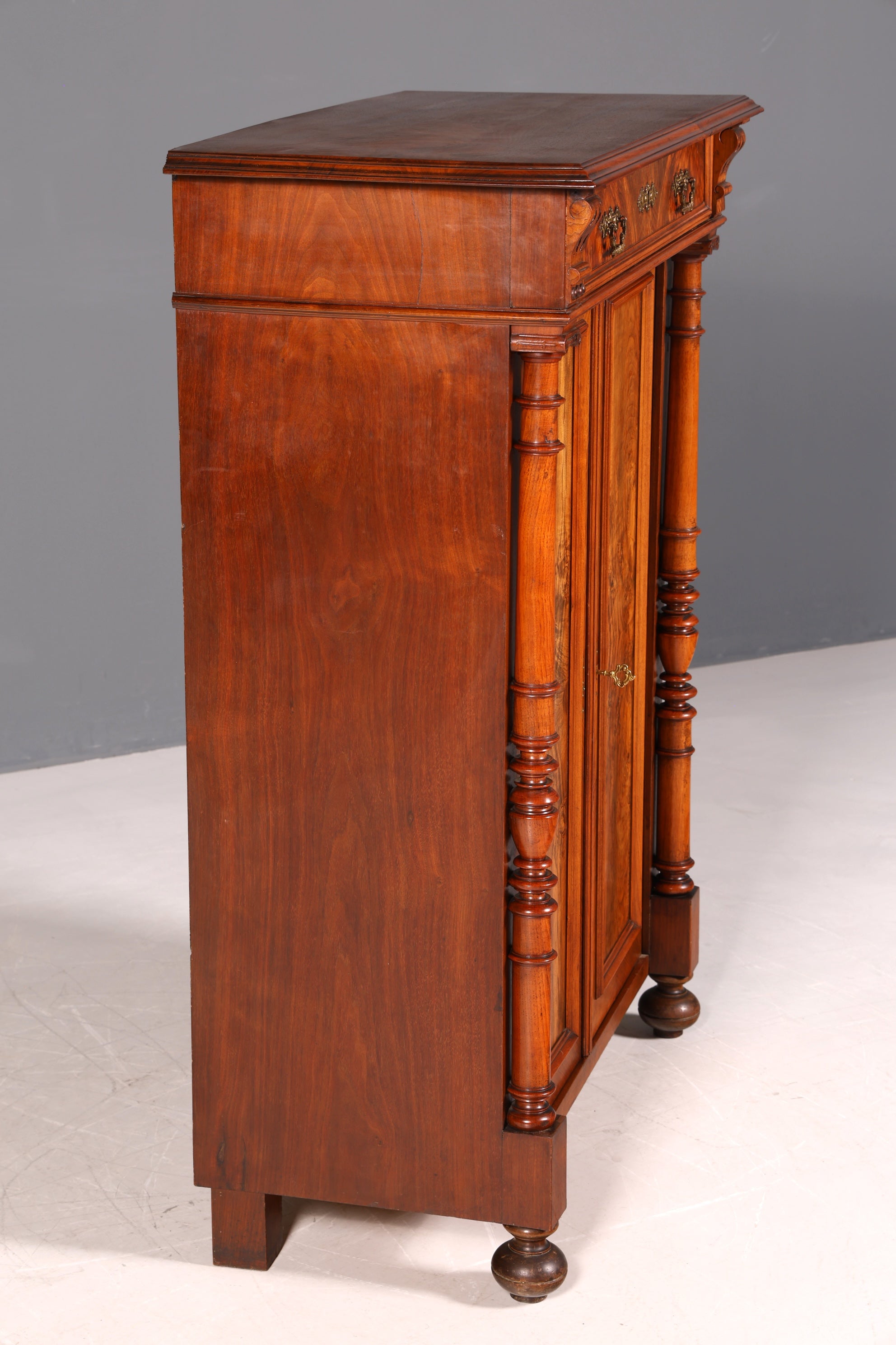 G108 Finish Traumhaftes Gründerzeit Vertiko Jugendstil Schrank Antik Highboard Kommode