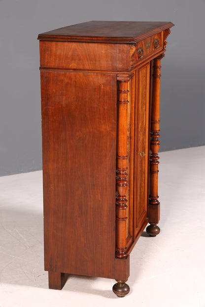 G108 Finish Traumhaftes Gründerzeit Vertiko Jugendstil Schrank Antik Highboard Kommode
