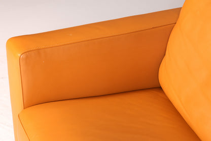 Wunderschönes Ledersofa der Marke Giulio Marelli Cognac Echtleder Couch 2- bis 3-Sitzer Designer Sofa Wohnzimmer
