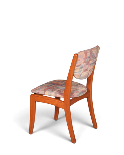 Schlichter Mid Century Stuhl Retro Esszimmer Stuhl Danish Design Küchenstuhl Teak Holz Sekretär Stuhl 2 von 2