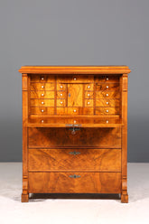 Stilvoller Biedermeier Sekretär Vertiko Louis Philippe  Kommode Schubladenkommode