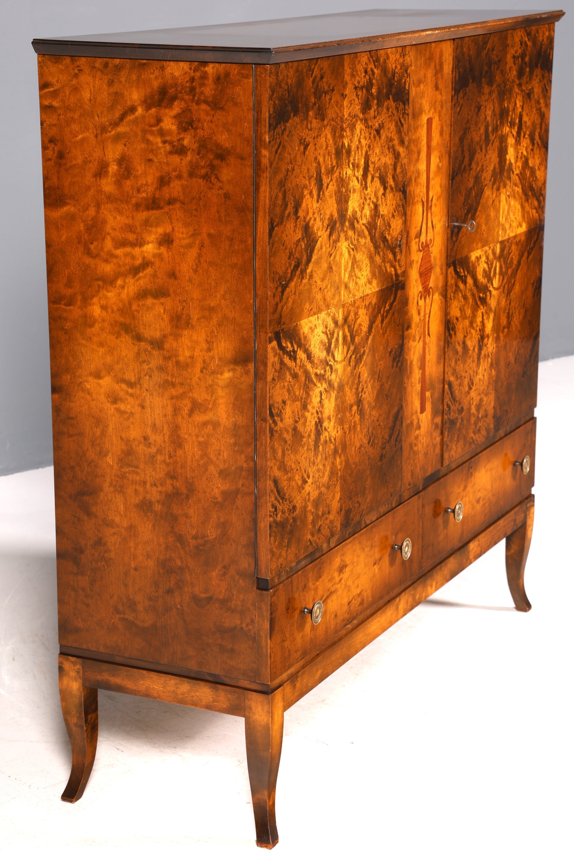 Magnifique meuble de style Chippendale, style baroque, vertiko, haut-meuble, antiquité, années 1950/60, commode