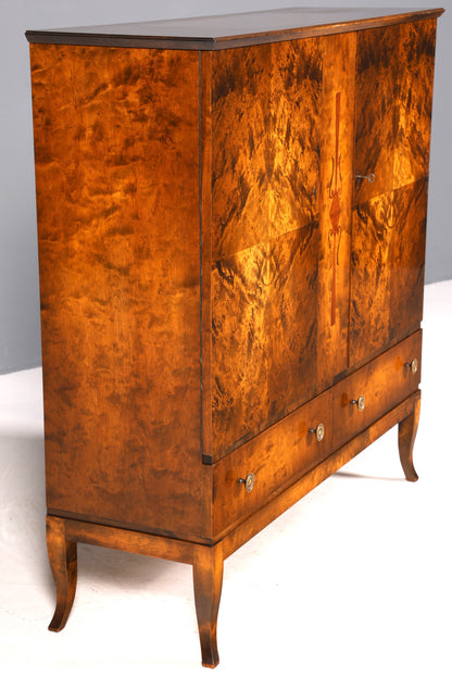 Magnifique meuble de style Chippendale, style baroque, vertiko, haut-meuble, antiquité, années 1950/60, commode