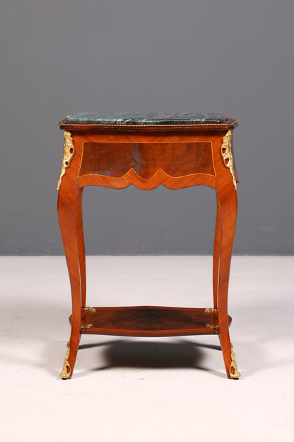 Traumhafter Louis XV Beistelltisch Barock Stil Ablagetisch Marmor Kommode Telefontisch