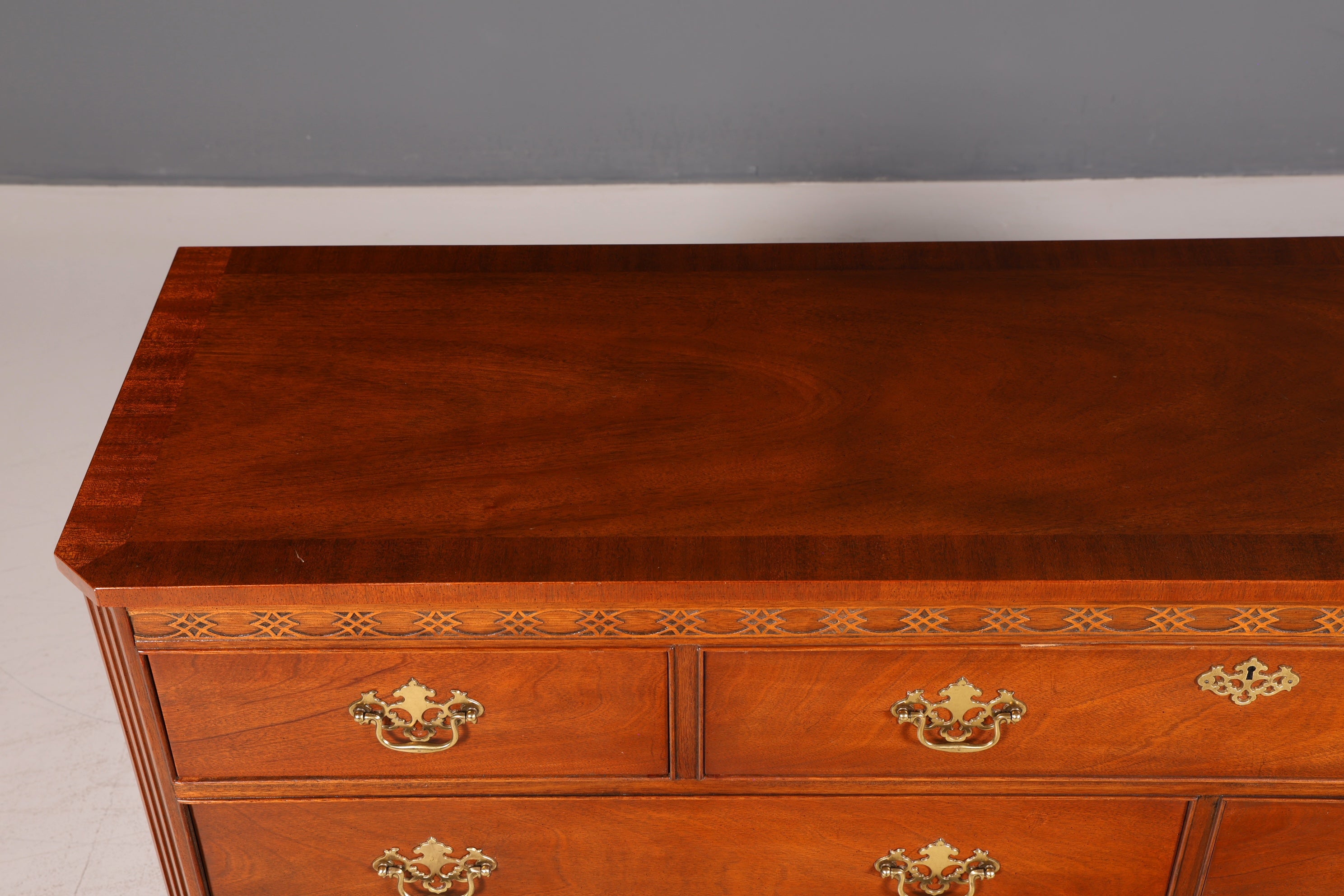 Wunderschöne Original Baker Furniture Chippendale Englisch Kommode Mahagoni Echt Holz USA Möbel Sideboard Anrichte Antik Stil
