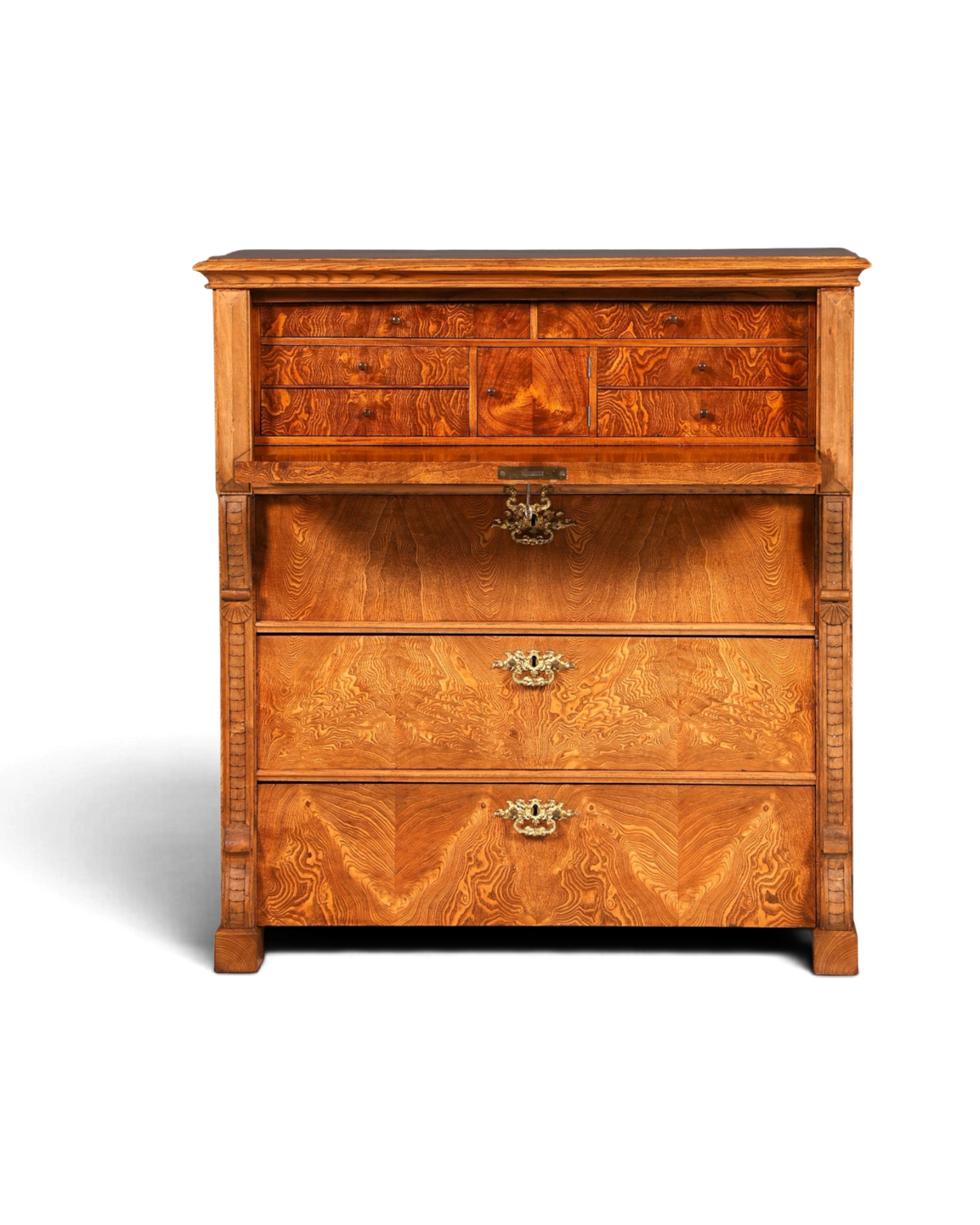 Stilvoller Gründerzeit Sekretär Kommode Jugendstil Schubladenkommode Antik Vertiko