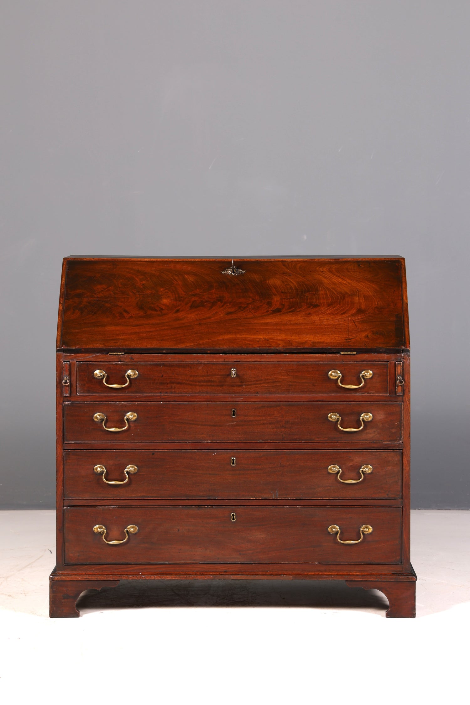 Wunderschöner Englischer Sekretär Schreibkommode Echt Holz echt Lederauflage Schreibtisch Kommode Antik Vintage