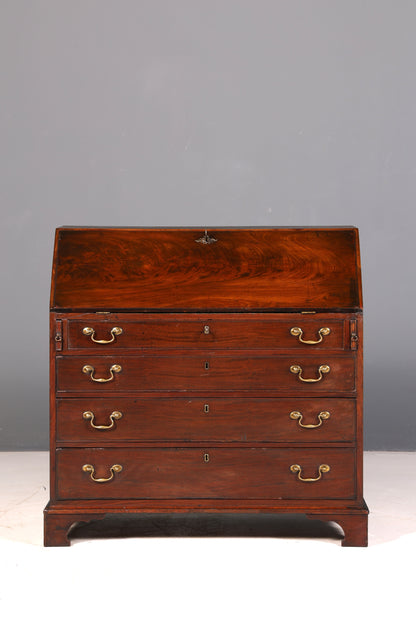 Wunderschöner Englischer Sekretär Schreibkommode Echt Holz echt Lederauflage Schreibtisch Kommode Antik Vintage