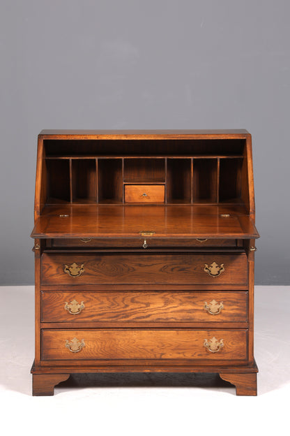 Bureau secrétaire anglais élégant, reproduction en chêne, table de bureau Bevan Funnell, bureau à écrire