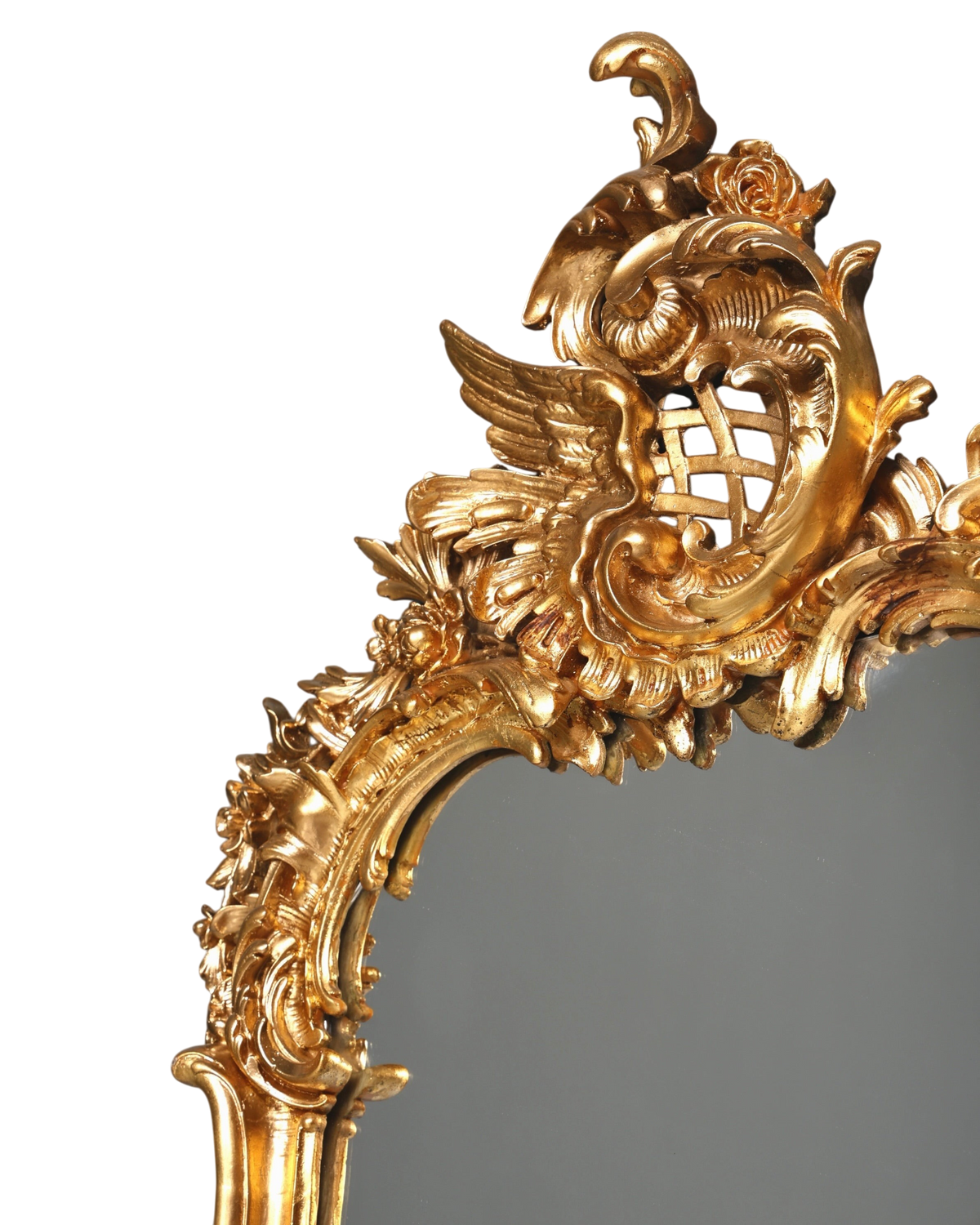 Traumhafter Prunk Barock Stil Standspiegel Gold Antik Stil Ornament Flurspiegel Spiegel