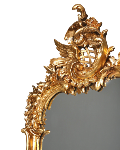 Traumhafter Prunk Barock Stil Standspiegel Gold Antik Stil Ornament Flurspiegel Spiegel