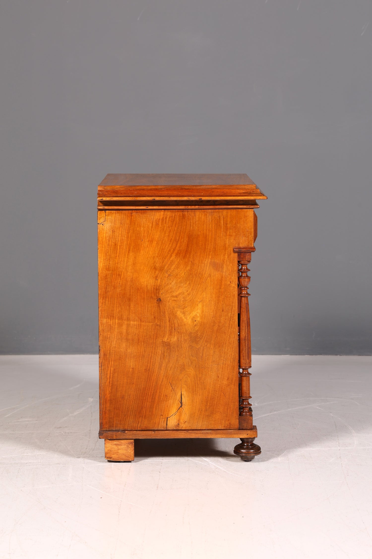 Wunderschöner Gründerzeit Schrank Louis Philippe Nussbaum Kommode um 1880 Vertiko Highboard Antik
