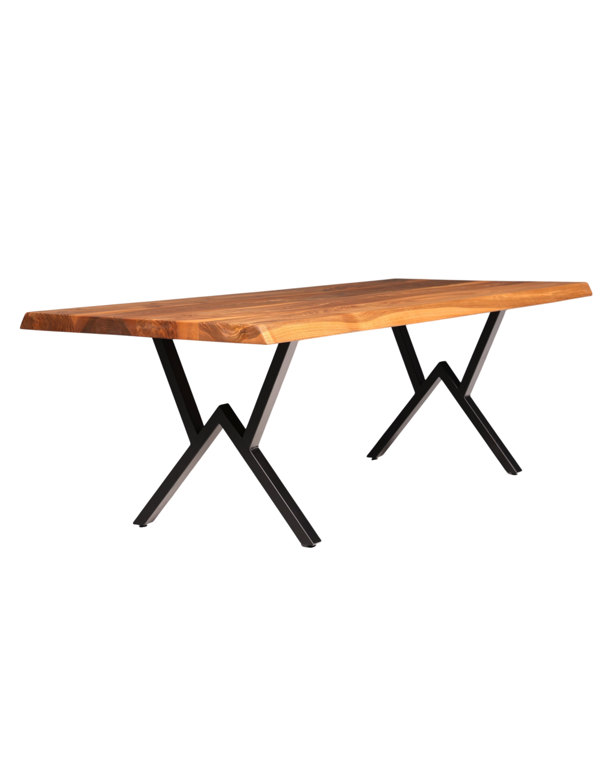 Wunderschöner Nussbaum Tisch 240cm-95cm Esszimmer Tisch Baumkanten Platte massiv Holz Küchentisch
