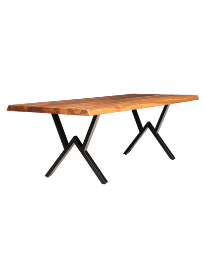 Wunderschöner Nussbaum Tisch 240cm-95cm Esszimmer Tisch Baumkanten Platte massiv Holz Küchentisch