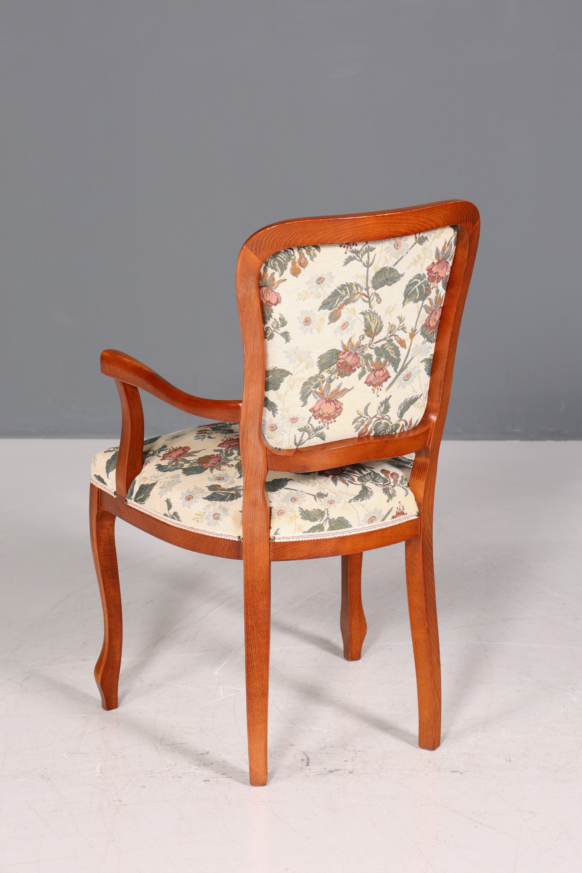 Fauteuil Chippendale élégant, chaise secrétaire de style Chippendale, fauteuil en tissu tapisserie