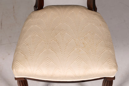 Élégante chaise Art déco vintage Chaise de salle à manger Chaise de secrétaire Chaise rembourrée Chaise à accoudoirs Chaise de cuisine 1 sur 2