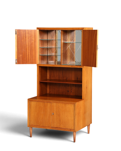 Schlichter Mid Century Schrank Danish Design Regal Retro Nussbaum 60s Bücherregal Buchablage