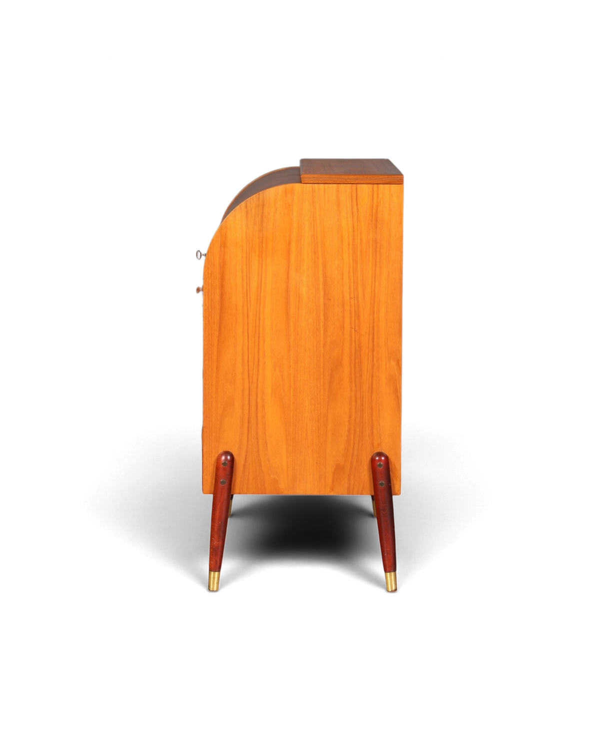 Schlichter Mid Century Rollladen Sekretär von Bröderna Gustafssons Büro Schrank Schreibkommode 60s Schreibmöbel
