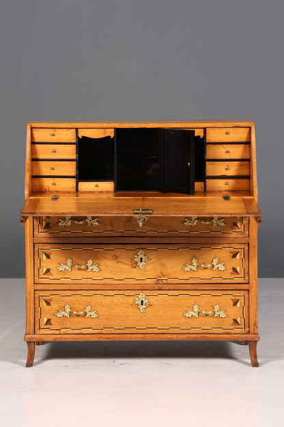 Original Barock Sekretär um 1800 Kommode Antik massiv Holz Schreibtisch Schreibkommode