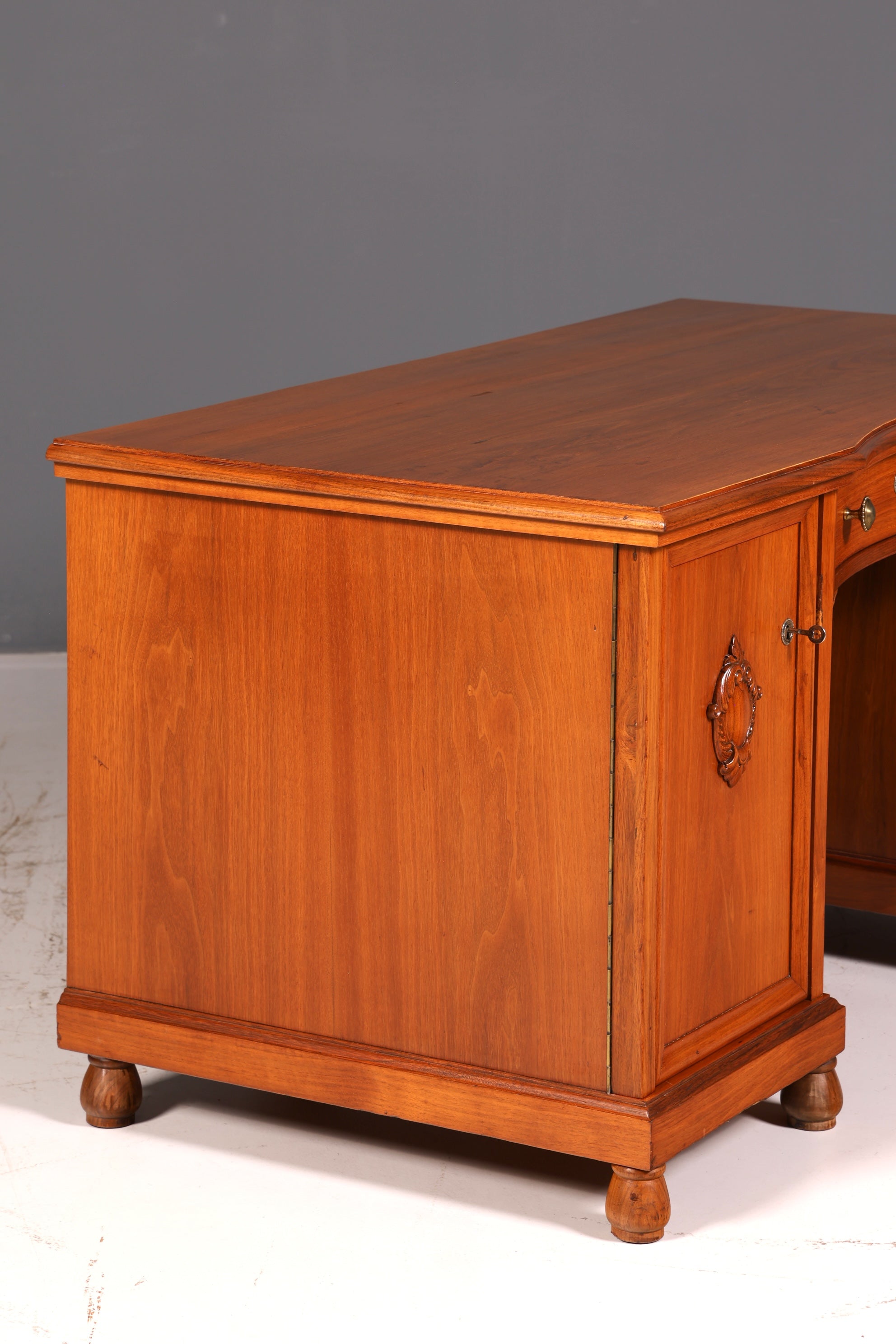 Wunderschöner Jugendstil Schreibtisch Eiche Holz Bürotisch Office Table Antik Vintage