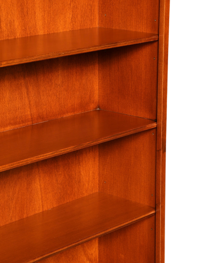 Hauptstadt Möblerei Selva Bücherregal aus hochwertigem Echtholz mit verstellbaren Regalböden in warmem Braunton