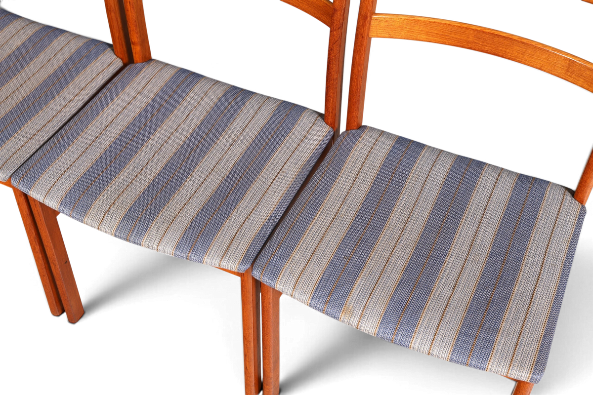 G403 Finish cm 4x Mid Century Teak Holz Stühle Made in Denmark Retro Stuhlset Danish Design Küchenstühle (Kopie)