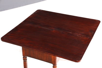 Table Louis-Philippe de rêve, console pliante, bureau anglais, antiquité en bois véritable, table de jeu, table de cuisine, table à manger