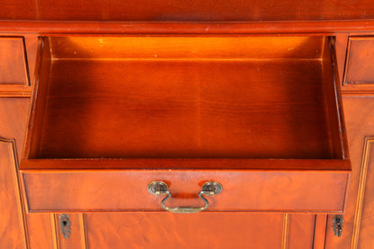 Wunderschöne Englische Vitrine Bücherschrank Buffet Antik Stil Englisch Mahagoni Glasvitrine Bibliothek