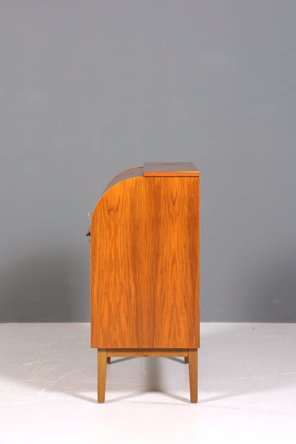 Wunderschöner Mid Century Rollladen Sekretär Danish Design echt Holz Schreibkommode 60er Jahre