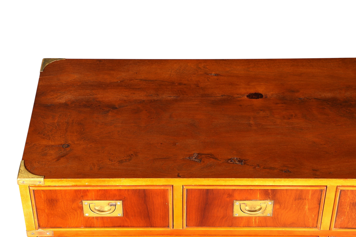 Traumhaftes XXL Maritim Sideboard Englische Schiffs Kommode Englisch Antik Schrank Military Chest
