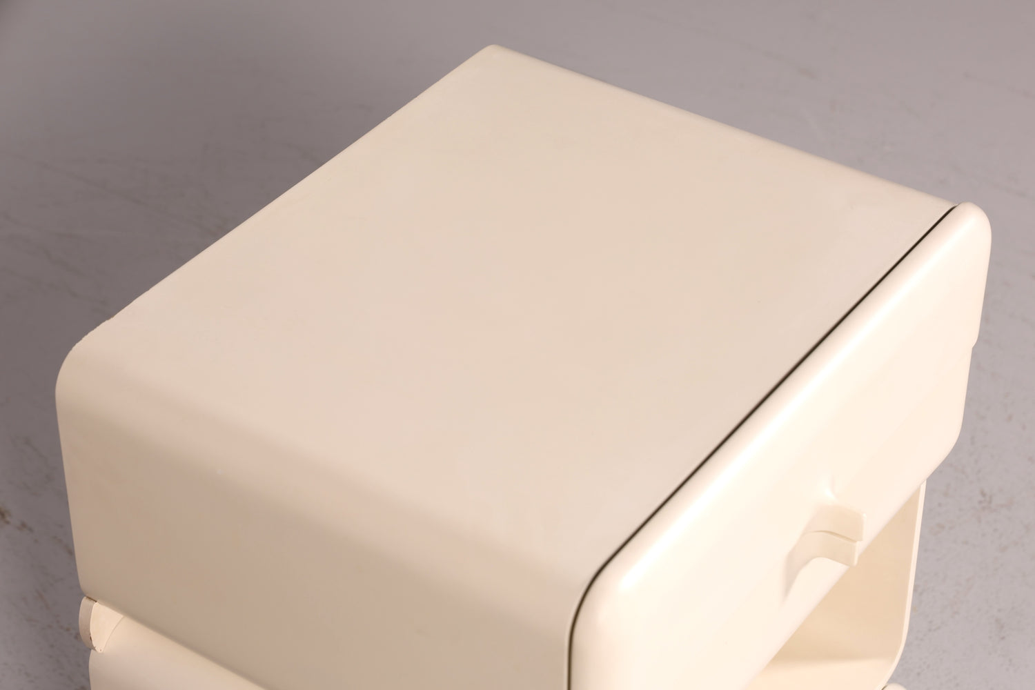 Commode rare du milieu du XXe siècle, table de chevet modulaire au design futuriste, commode vintage française, 1 sur 5