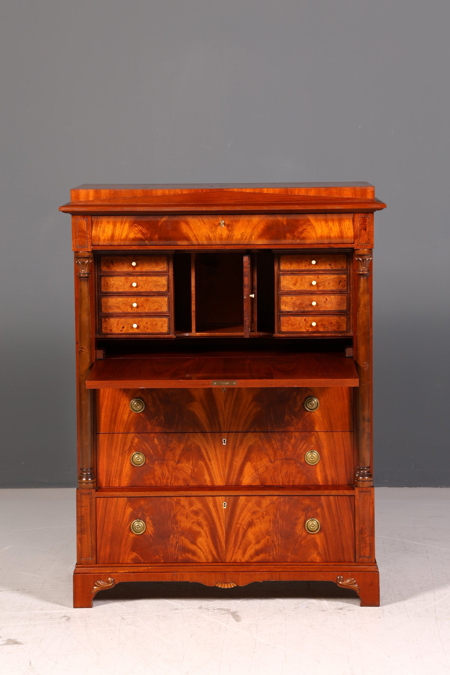 Wunderschöner Original Biedermeier Sekretär Englisch Kommode Antik Bürokommode