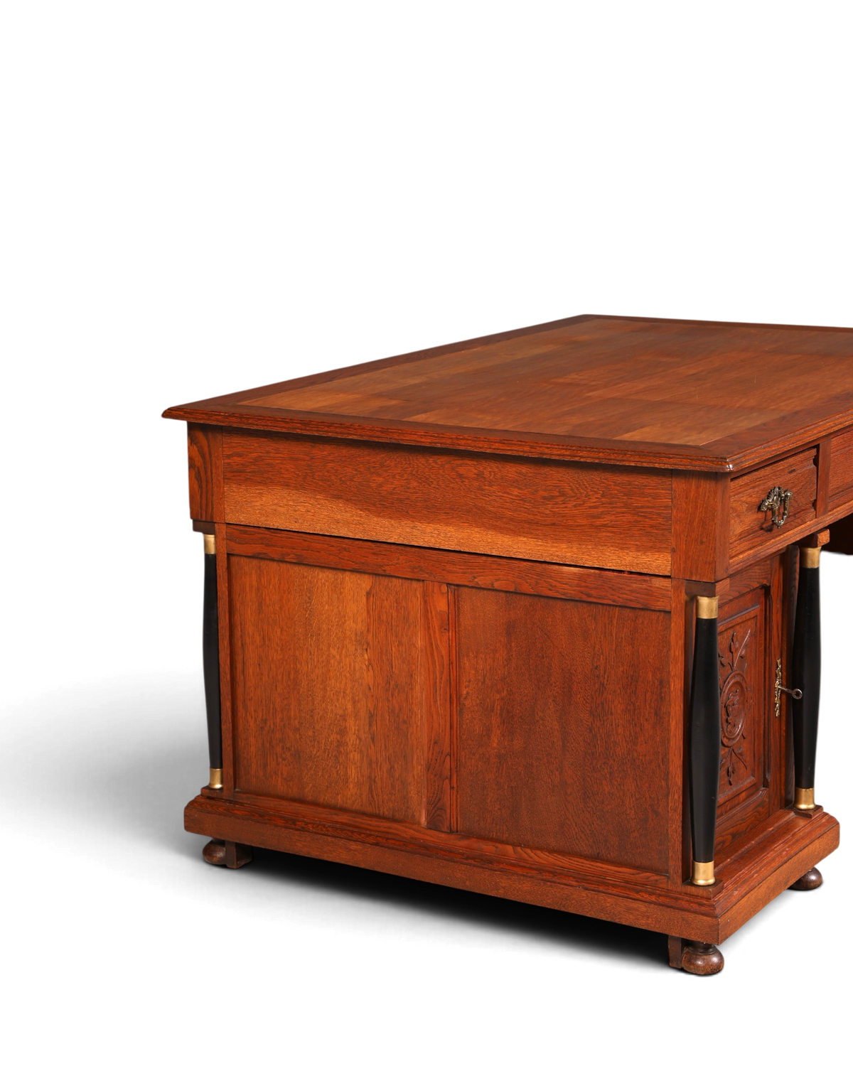 Traumhafter Gründerzeit Schreibtisch Jugendstil Bürotisch echt Holz Antik Office Desk