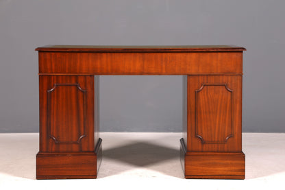 Wunderschöner Englischer Schreibtisch Mahagoni Bürotisch Englisch Desk Leder Auflage