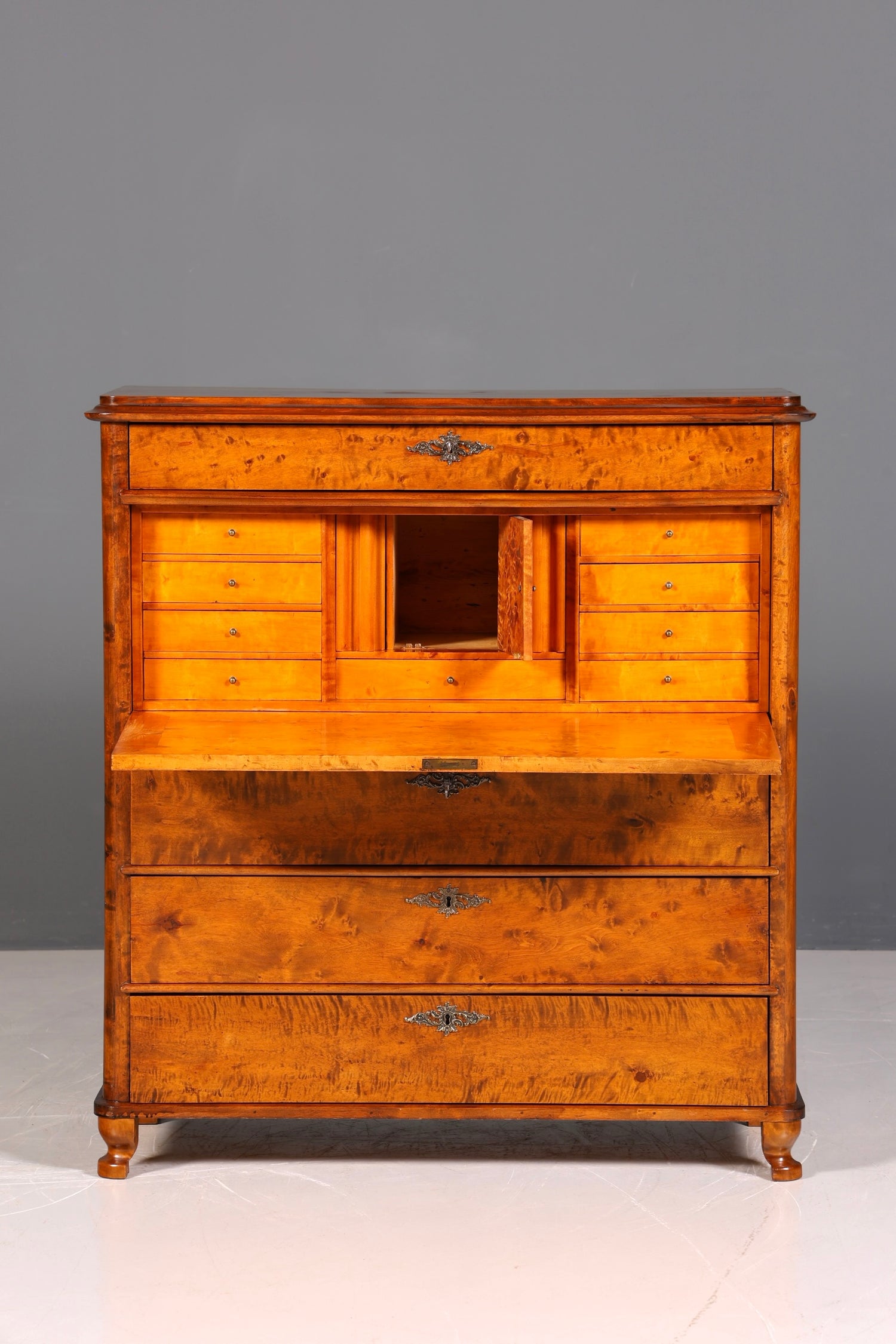 F878 Finish cm Wunderschöner Gründerzeit Sekretär Kommode Jugendstil Schubladenkommode Antik Vertiko
