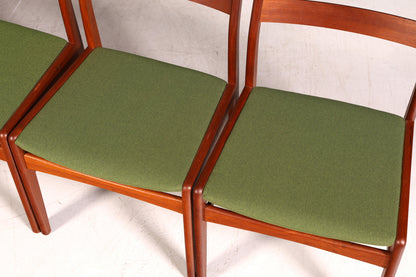 4x Mid Century Teak Holz Stühle Made in Denmark Retro Stuhlset Danish Design Küchenstühle