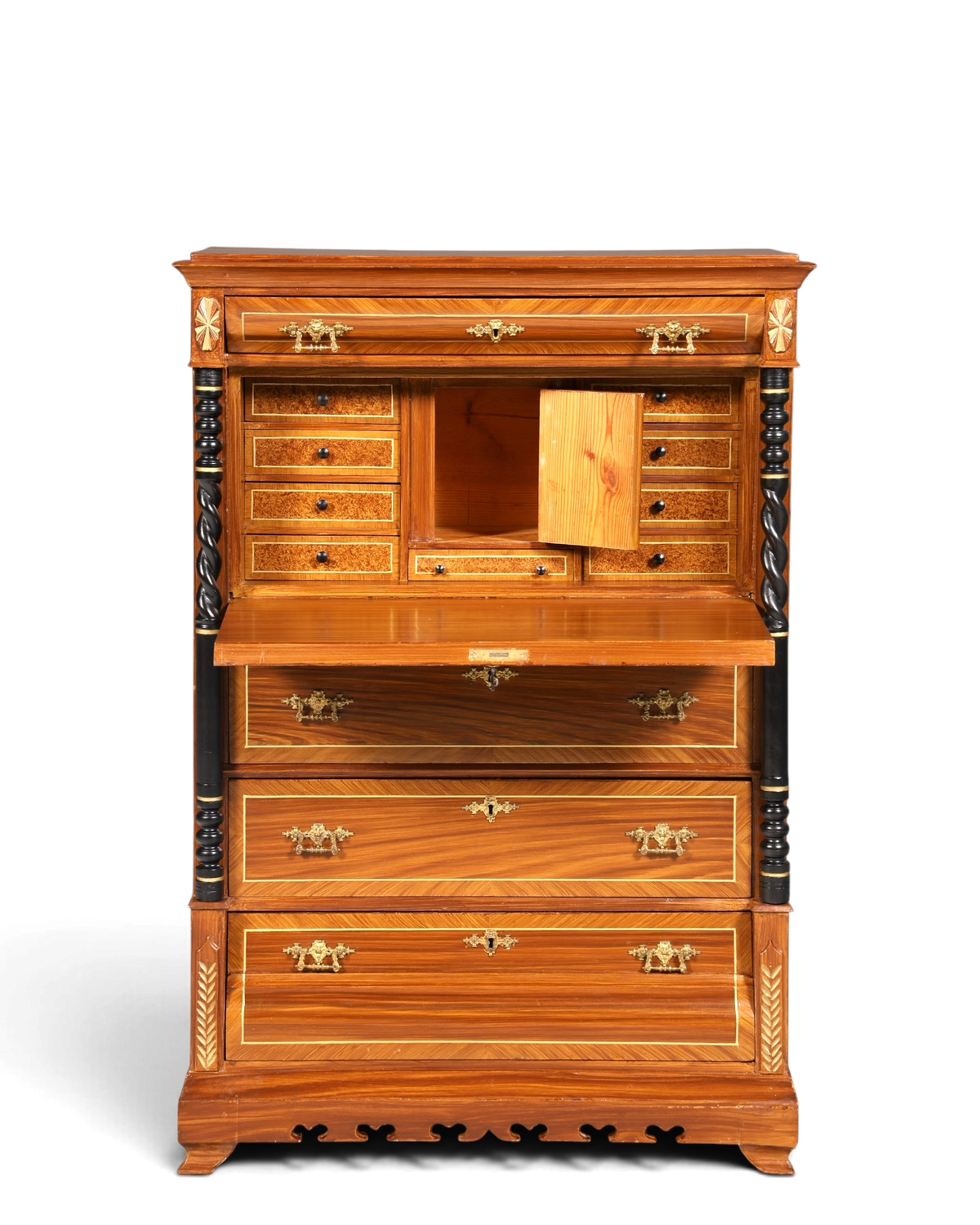 Traumhafter Gründerzeit Sekretär Vertiko Highboard Louis Philippe Kommode um 1880