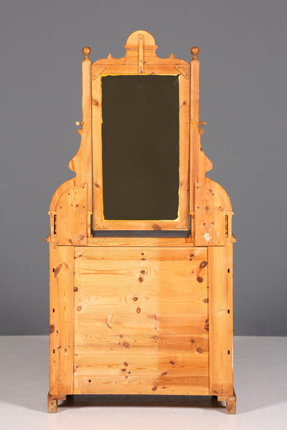 F872 Finish Traumhafte Jugendstil Kommode Antik Sideboard mit Spiegel Flurkommode Frisierkommode